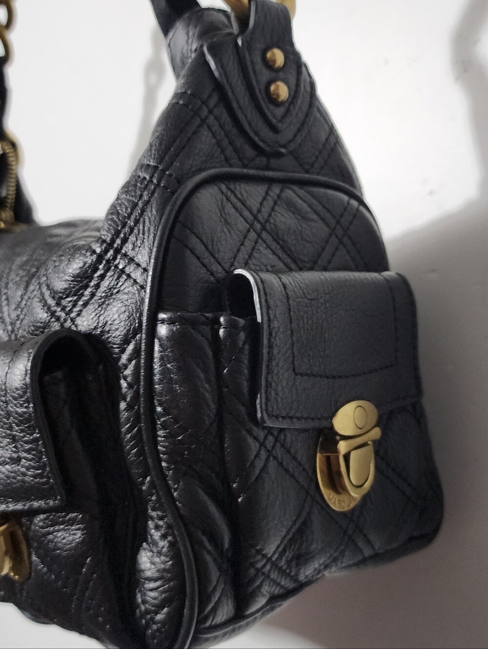 Marc Jacobs black quilted leather multipocket hobo bag - Picture 4 of 7